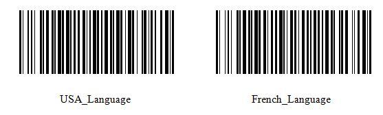 USB mode 0 0 0 0 1 1 1 5 USB mode This barcode scanner has five languages for your selection, and used in
