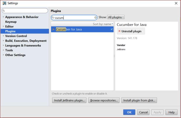 Install IntelliJ Cucumber for Java Plugin (Mac) To install the Cucumber for Java plugin for IntelliJ on a