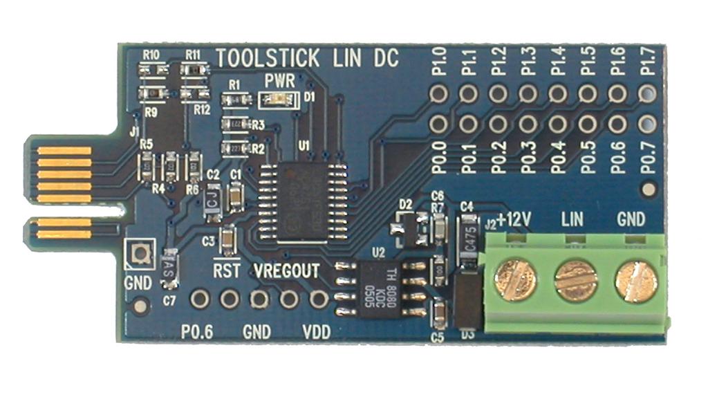 2. Contents The ToolStick-LINDC kit contains the following items: ToolStick LIN Daughter Card A ToolStick daughter card requires a ToolStick Base Adapter to communicate with the PC.