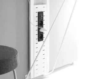 The basic option offers us the possibility of leading the cabling systems up to meeting desk or