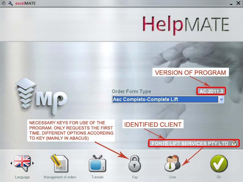1. INSTALLATION AND UPDATES To install Helpmate by first time, please access to H+A software in Private Area of our website http://www.mpascensores.com A password is needed to download the program.