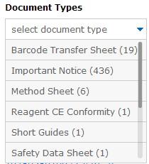 Document Types 2 Select a filer. e.g.