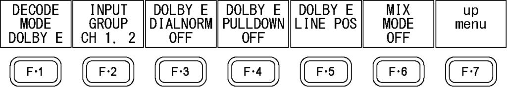 This menu is displayed when the Dolby option is installed in the LV 5770A and INPUT SELECT is set to SDI or EXT DIGI. For information on the INPUT SELECT setting, see section 2.1.