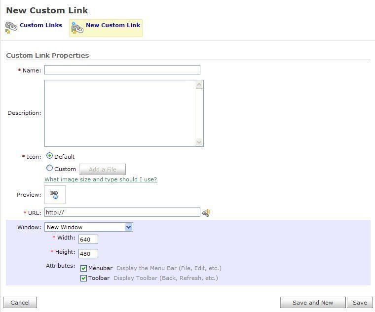 the Custom Link Access the course you want to add a Custom Link Click on Custom Links