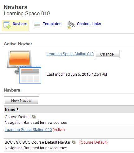 Modifying a Legacy NavBar in your Course The only time you should need to modify a Legacy NavBar is if you are using a D2L course area over several terms.