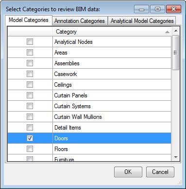 BIM Tree Manager First step select category Select category of elements that will be used in BIM Tree. The category can be selected in two ways: from the model.