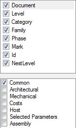 BIM Tree Manager Configure Grouping All possible parameters and other criterions.