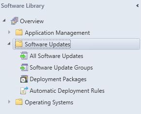 19) Navigate to Software Updates and expand the node.