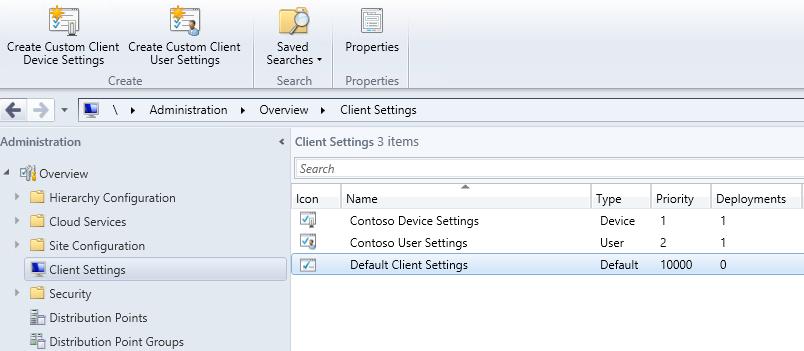 47) In the navigation pane, select Client Settings.