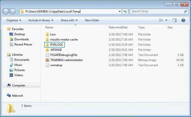 Type ctxpvd.exe -log to automatically package all PvD logs files into a single folder (PVDLOGS).