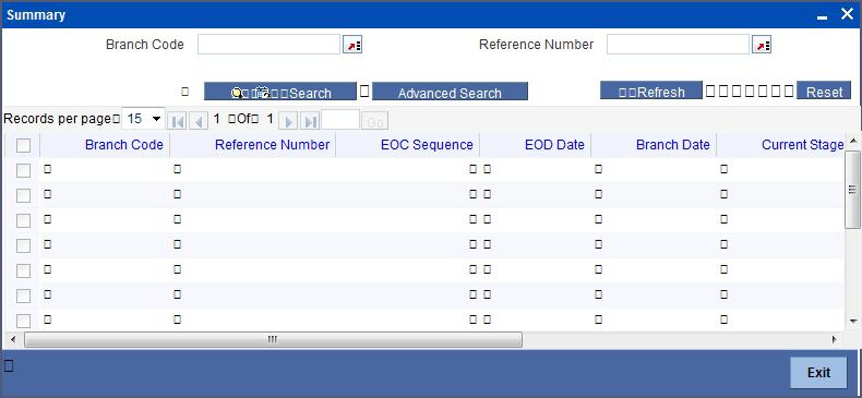 You can add more branches to the list of branches displayed. Click add icon to add more rows to the list. Specify a valid branch code to set the target stage.