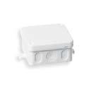 Surface-mounted junction boxes Surface-mounted junction box IP 65 The AP75 junction box (2,5 mm², 400 V) is equipped with fixed, two-component membranelid cable entries, 10 in the sides and three on