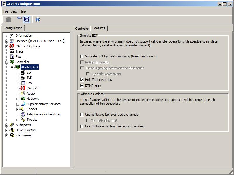 Page 20 For enabling call transfer via SIP refer has to be disabled within the XCAPI controller tab. Some CAPI applications require redirecting numbers beside the origin calling number.