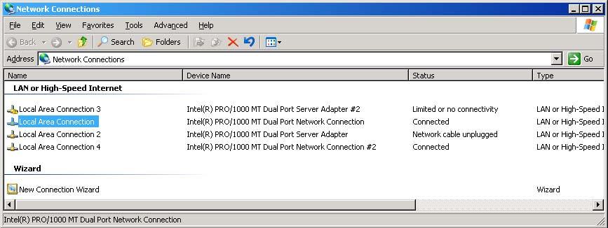 2 Creating a Microsoft Failover Cluster Renaming the Local Area Network Interface on Each Node You need to rename the LAN interface on each node to appropriately identify each network.