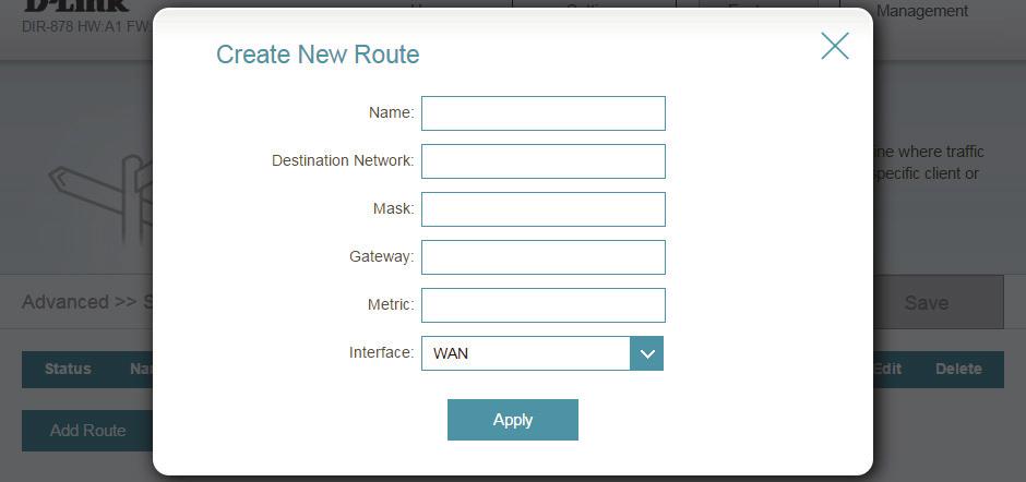Section 4 - Configuration Static Routes The Static Routes section allows you to define custom routes to control how data traffic is moved around your network.