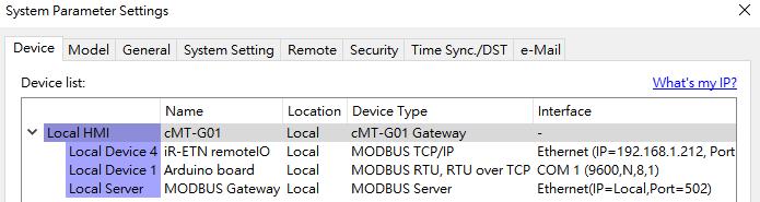 [Mapped device address]: Enter Modbus RTU function code + register number (Decimal).