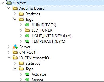 Testing: Launch the OPC UA client software UAExpert on a PC to monitor OPC UA tags data.