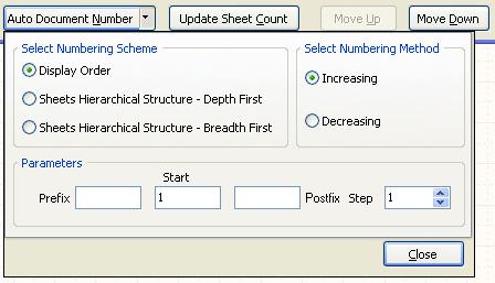Sheets Hierarchical Structure - Breadth First: The sheets are numbered according to their level in the hierarchy. Top level is numbered first, all second levels are numbered next and so on.