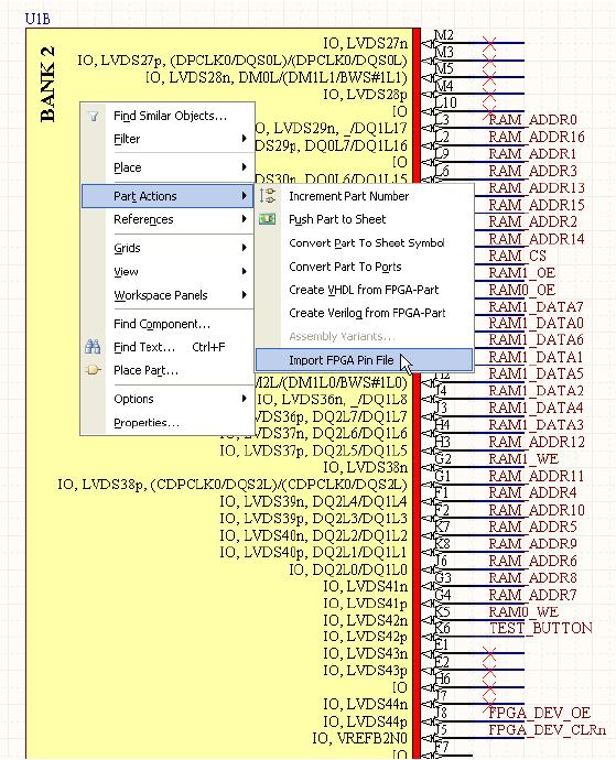 Figure 23. Import pin allocation directly from FPGA vendor pin files.