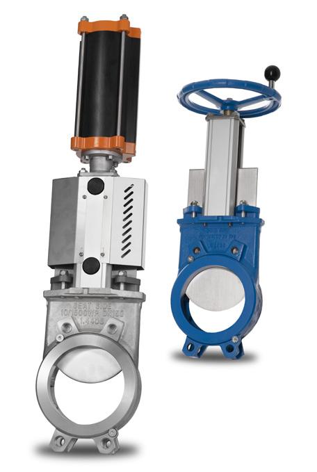 Knife gate valve MV Stafsjö s knife gate valve MV can be used within a wide range of applications on both dry and wet media such as pulp stock up to 7% concentrations, sludge, slurry, biomass, water,