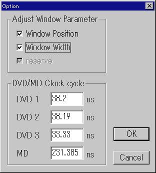 Set values in the DVD1, DVD2, DVD3, and MD boxes under DVD Clock cycle. Activating the new settings 4. To activate the settings, click the OK button.