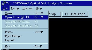 2.2 Loading Measured Data from the TA320/TA520 via GP-IB Interface Procedure The procedures are not possible if the GP-IB board is not installed. 1.