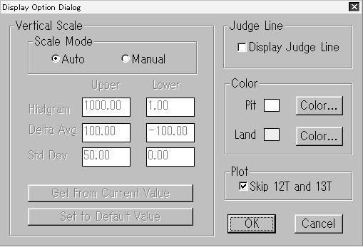 3.3 Displaying or Not Displaying 12T and 13T Procedure 1. Click Display to display the Display menu. 2. Click Display Option to display the Display Option dialog box. 3.