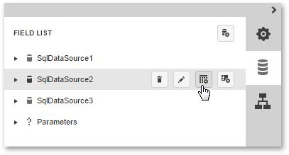 To edit an existing query of a data source, select the query and click