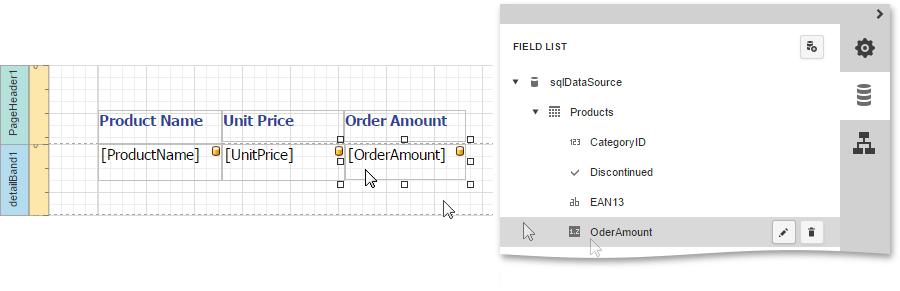 To add a data field or report parameter to this expression, double-click the required name in the Fields list.
