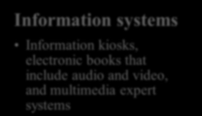 Multimedia Applications Information systems