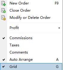 Before opening a position, you can first set the following parameters in the "New Order" window.