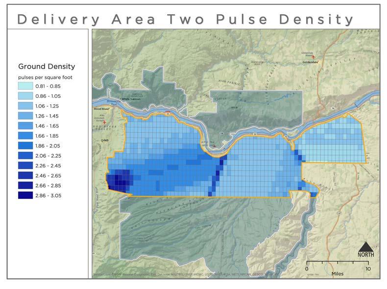 Density Density Pulse Density Final pulse density is calculated after processing and is a measure of first returns per sampled area. Some types of surfaces (e.g., dense vegetation, water) may return fewer pulses than the laser originally emitted.