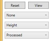 Button Reset: Reset the display range of chromatograms. View: If you push this View button, the chromatogram viewer is changed to Edit mode.