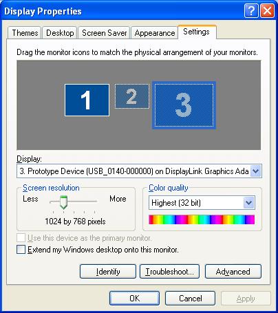 If cloning the primary display, the video component will try to use the preferred monitor mode. In some cases, this may not be the most appropriate mode for the cloned desktop.