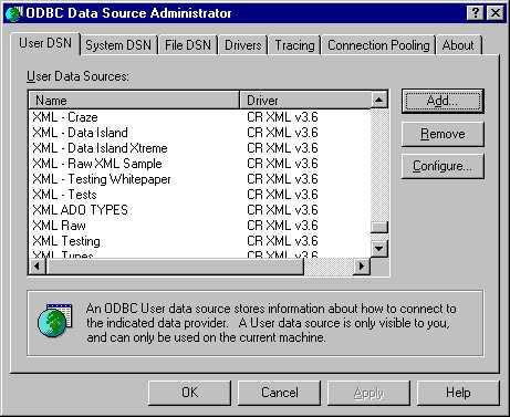 9. Click Add to create a new data source.
