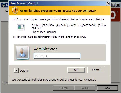 Select the "Complete" setup type then click "Next" If a UAC prompt appears, select "OK" to allow the installation.
