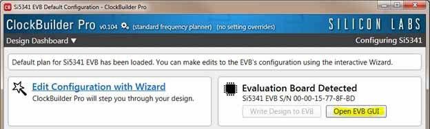 Once you open the default plan (based on your EVB model number), a popup will appear. Figure 9.7.