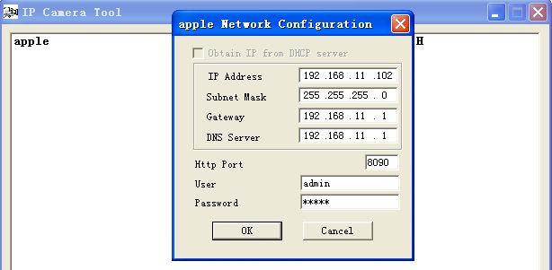 following screen Figure 3.17 Select the camera you want to change the LAN IP or port no, right click. Figure 3.18 IP Address: Fill in the IP address assigned and make sure it is in the same subnet as your computer or router.