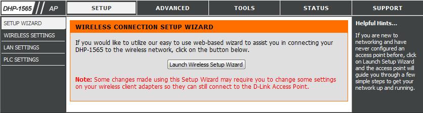 Wireless Setup Wizard To use our web-based wizard
