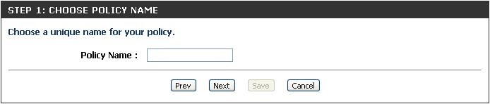 Enter a name for the policy and then click Next to