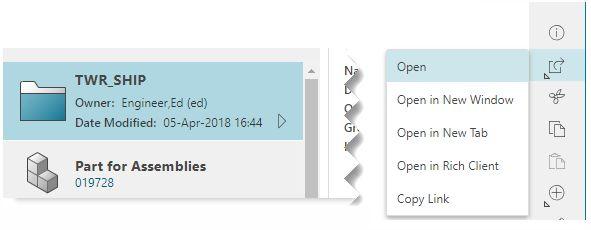 Move to a different branch within a parent folder. Click the chevron to select a folder from within the parent folder and pick from the dropdown list.