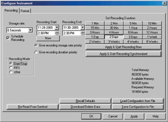Dataview Displays Tabbed configuration dialog boxes allow for easy setup of all