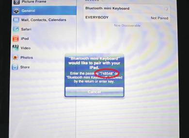 4. Press the password in your Bluetooth mini