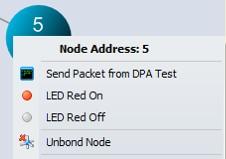 Test item. NAdr is set automatically according to selected Node. B. Macros Click on the particular macro and PNum, PCmd and Data are automatically filled in.