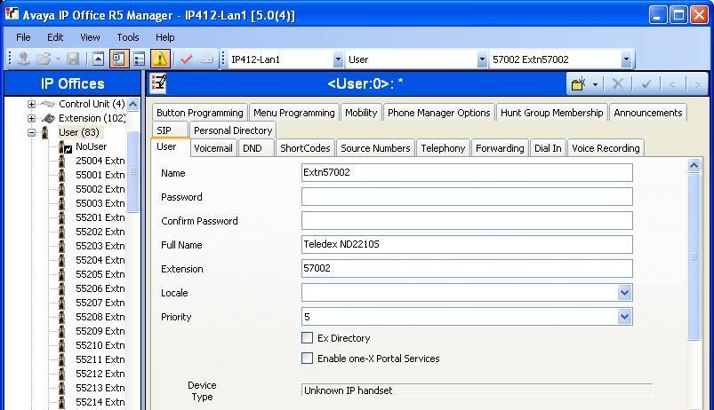 4.5. Administer SIP Users From the configuration tree in the left pane, right-click on User, and select
