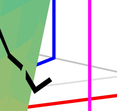 The solid line through the image point
