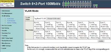 4 VLAN Setting 4.2.2 Tag-based VLAN There are 3 options for each port on the first page.