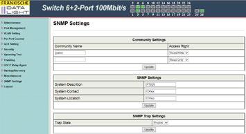 13 SNMP Settings Here you can make settings for the Simple Network Management Protocol.