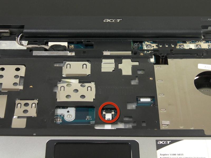 track pad is connected to the motherboard.