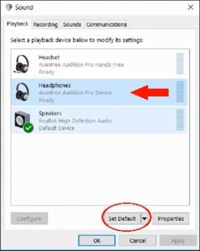 Fig 3-5 Step 5. You can now stream music or watch video. NOTE: If you still hear no sound while audio is playing, please ensure that the headphone is selected as the default output device. 3.3) Make VOIP calls You can also use your Bluetooth headphones to make VOIP calls.